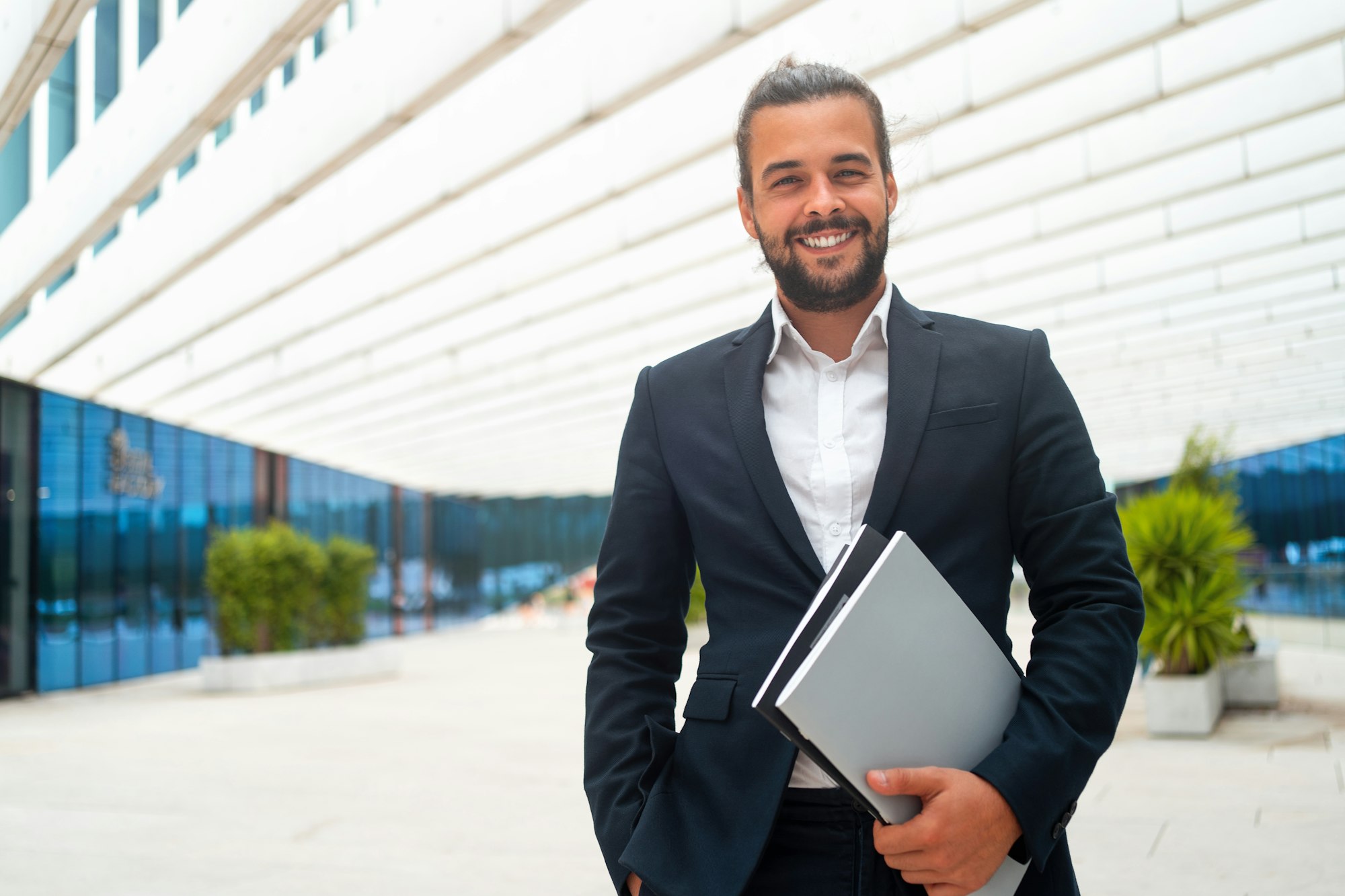 Handsome confidence hispanic businessman